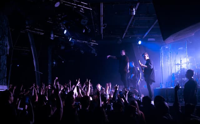 Band performing live